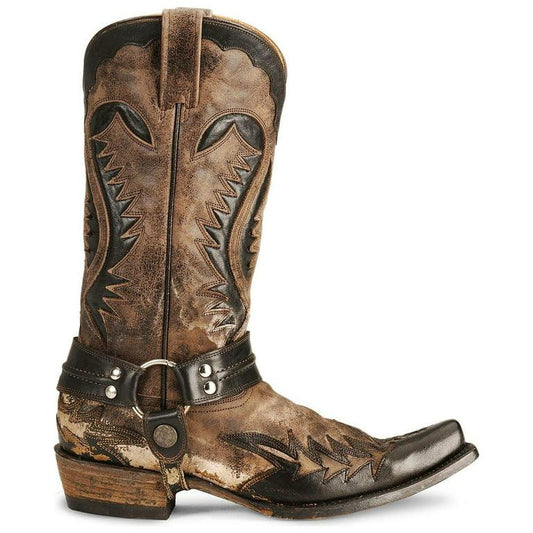 Stetson Outlaw Harness Leather Sole Boot 10 D - Flyclothing LLC