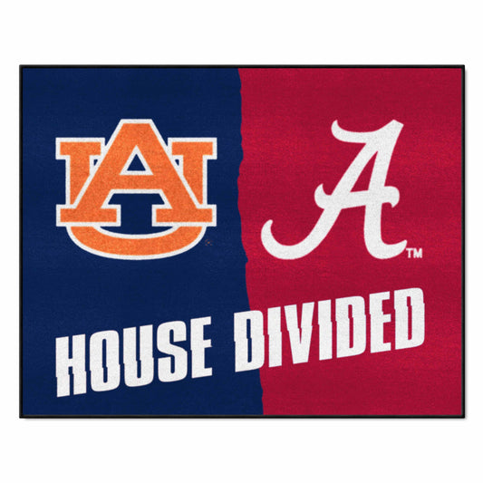 House Divided - Alabama / Auburn House Divided House Divided Rug - 34 in. x 42.5 in. - House Divided - Alabama / Auburn