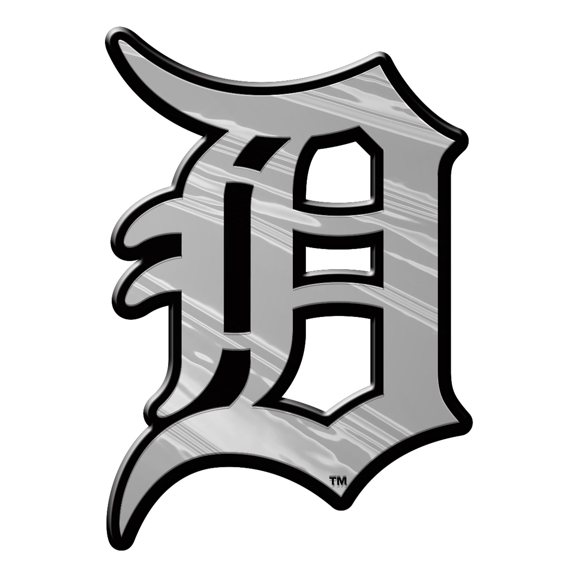 Detroit Tigers Molded Chrome Plastic Emblem