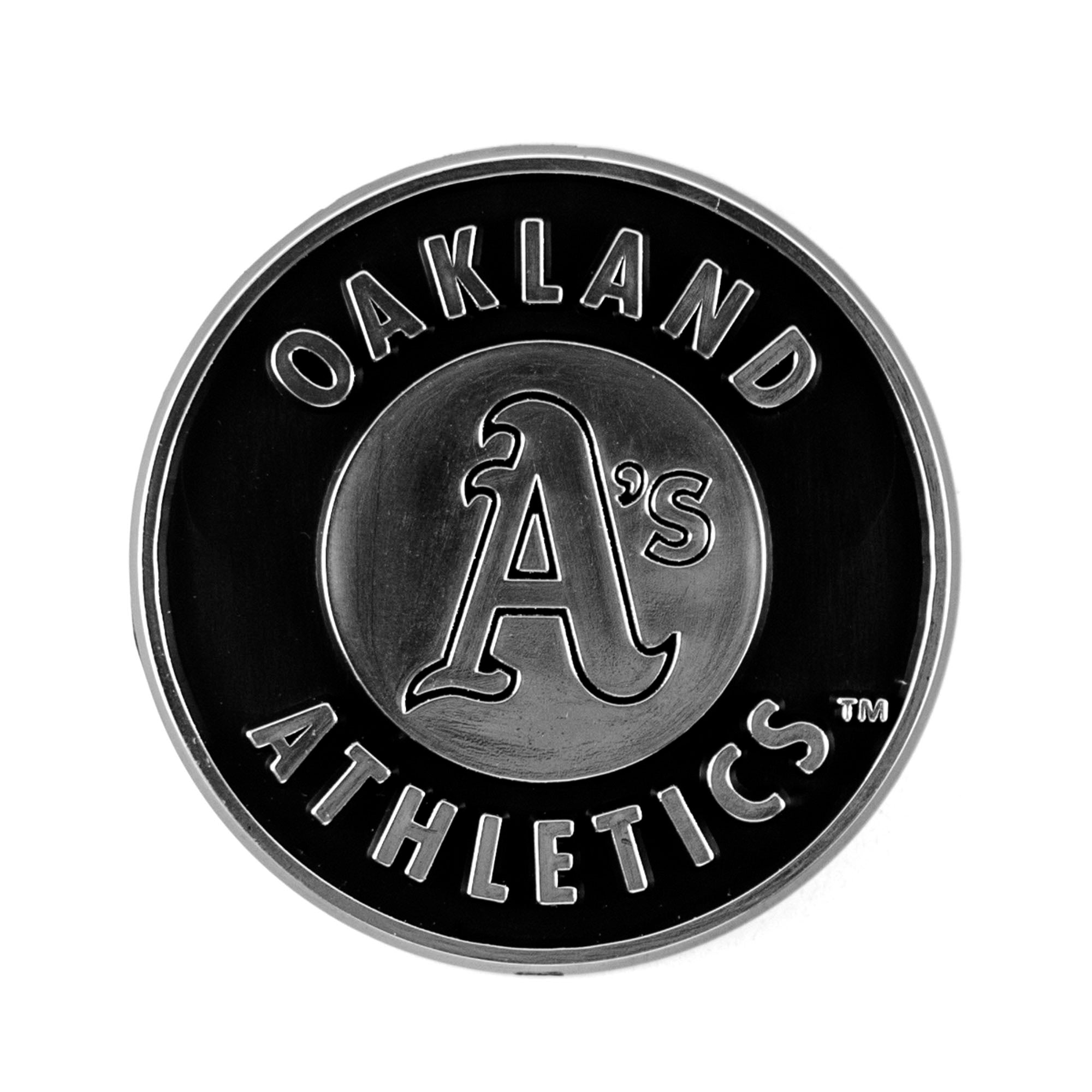 Oakland Athletics Molded Chrome Plastic Emblem