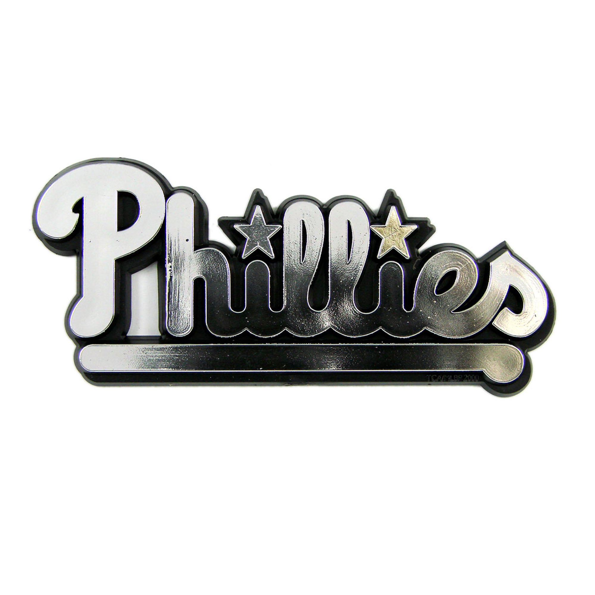 Philadelphia Phillies Molded Chrome Plastic Emblem