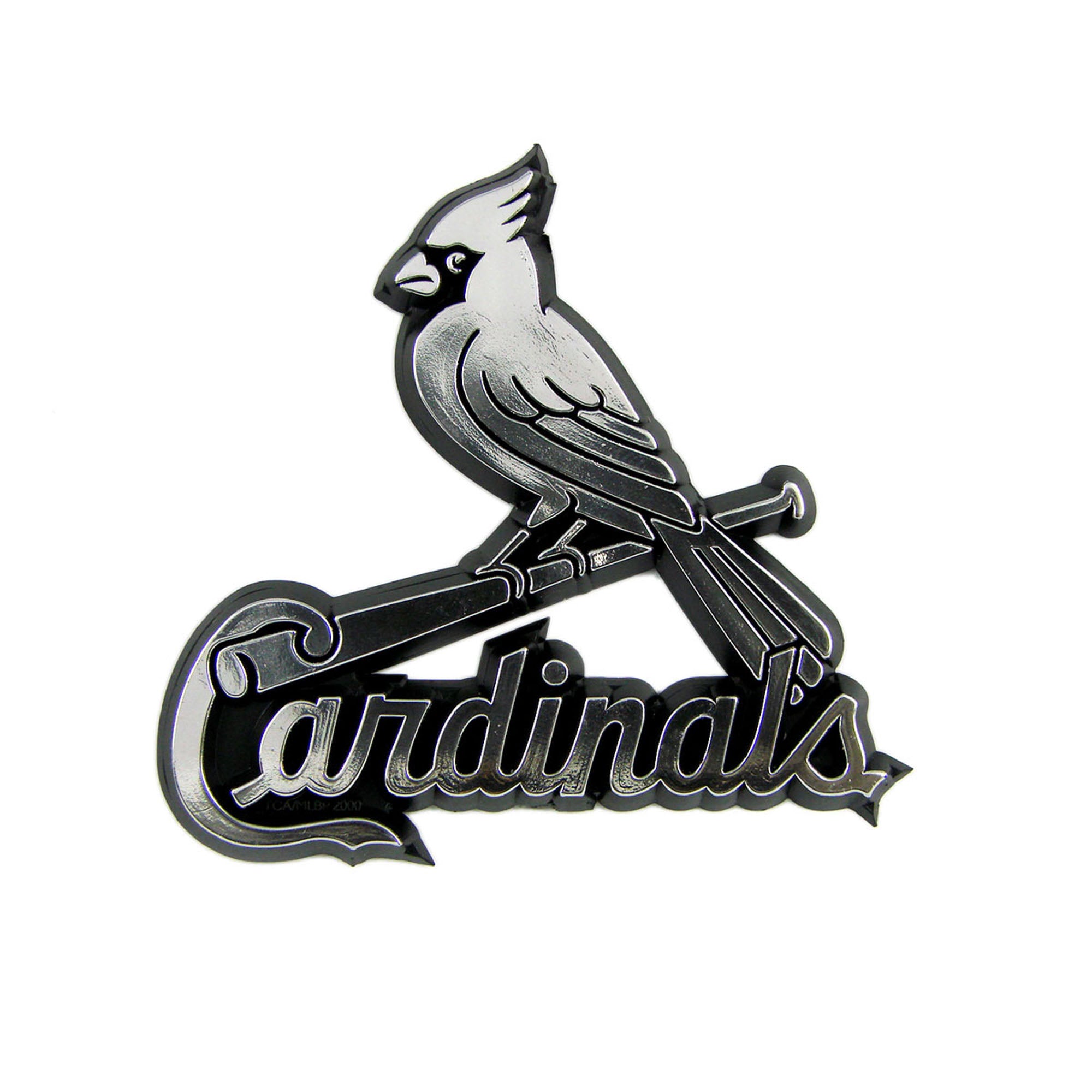 St. Louis Cardinals Molded Chrome Plastic Emblem