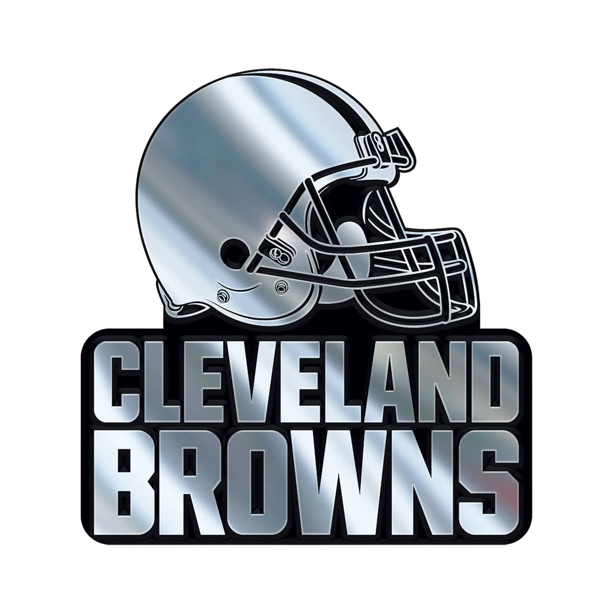 Cleveland Browns Molded Chrome Plastic Emblem - Cleveland Browns