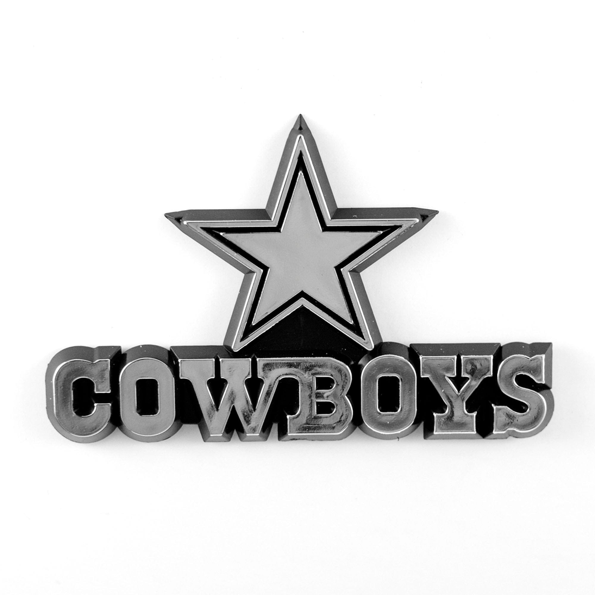 Dallas Cowboys Molded Chrome Plastic Emblem - Dallas Cowboys