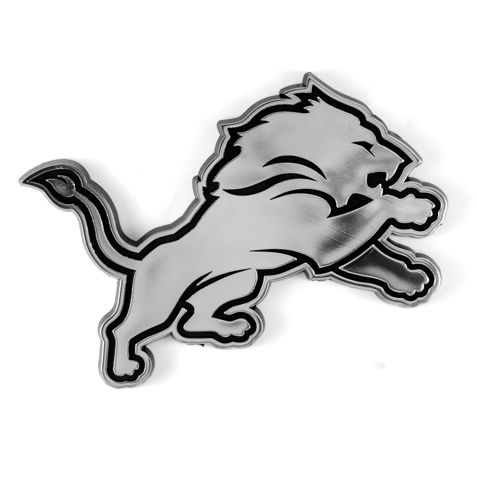 Detroit Lions Molded Chrome Plastic Emblem