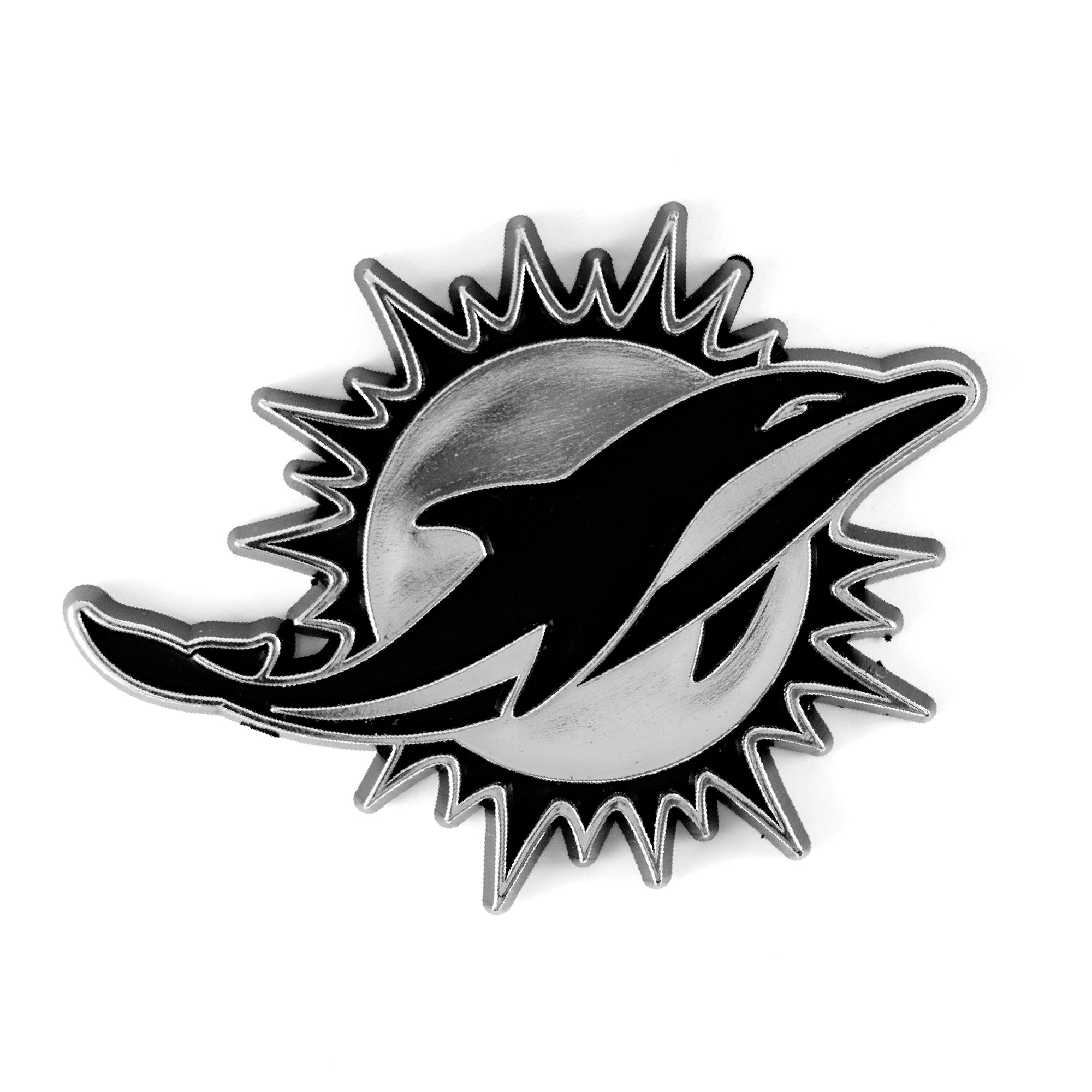 Miami Dolphins Molded Chrome Plastic Emblem