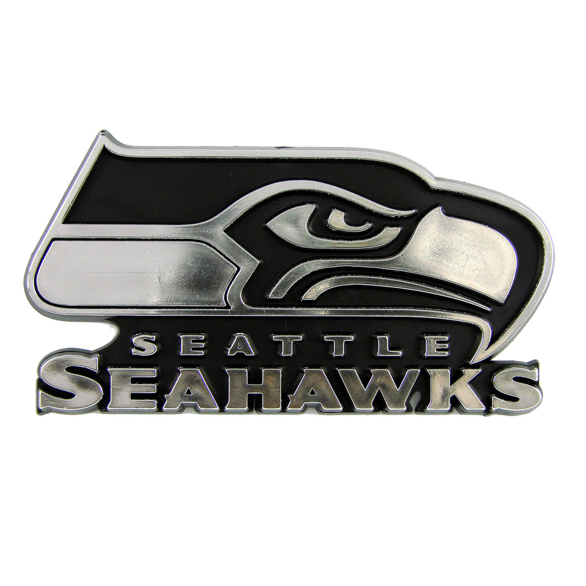 Seattle Seahawks Molded Chrome Plastic Emblem