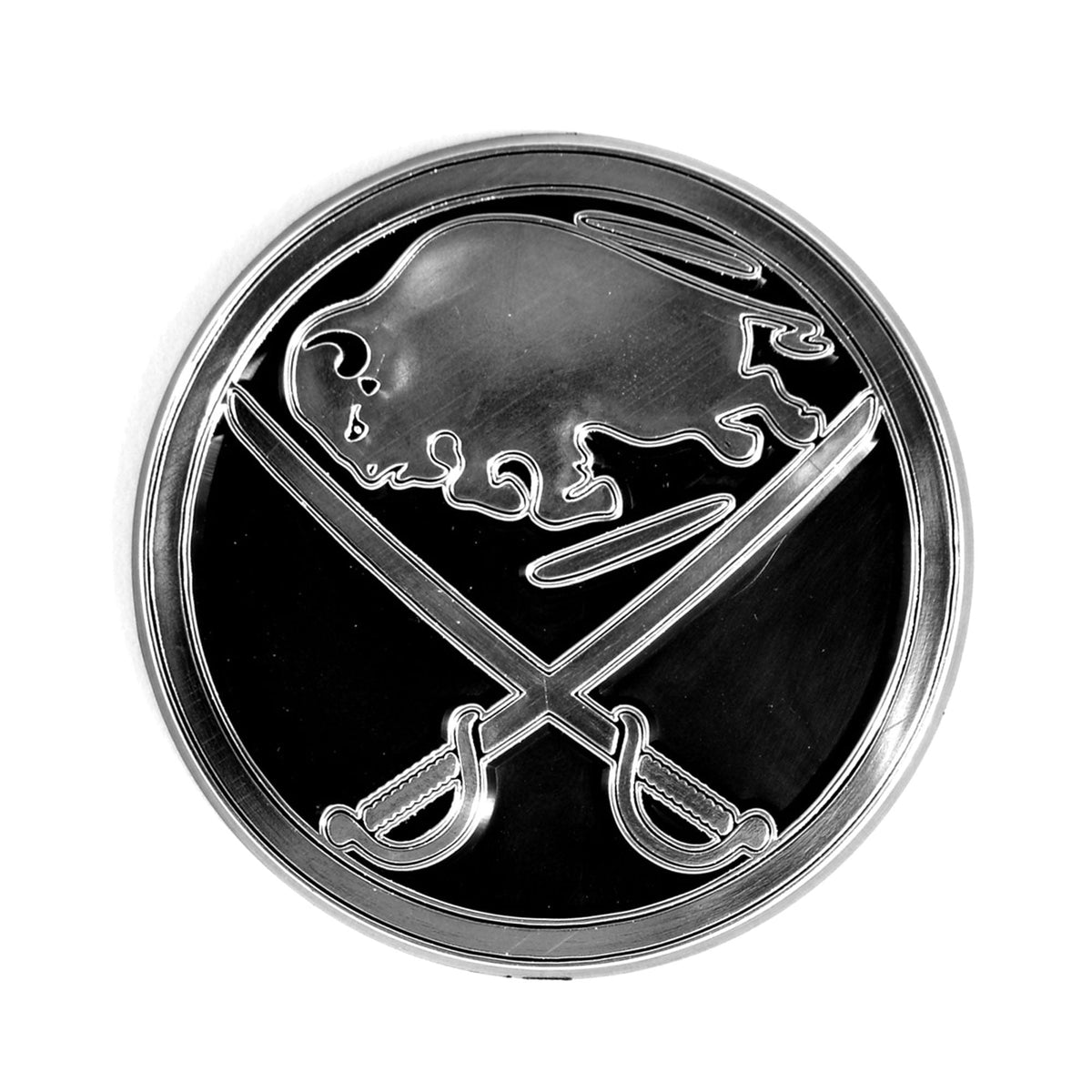 Buffalo Sabres Molded Chrome Plastic Emblem - Buffalo Sabres