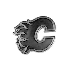 Calgary Flames Molded Chrome Plastic Emblem - Calgary Flames