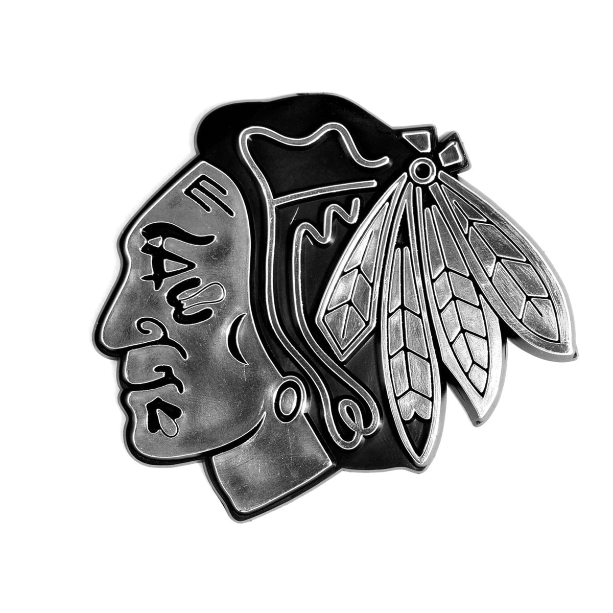 Chicago Blackhawks Molded Chrome Plastic Emblem - Chicago Blackhawks