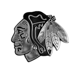 Chicago Blackhawks Molded Chrome Plastic Emblem - Chicago Blackhawks