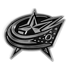 Columbus Blue Jackets Molded Chrome Plastic Emblem - Columbus Blue Jackets