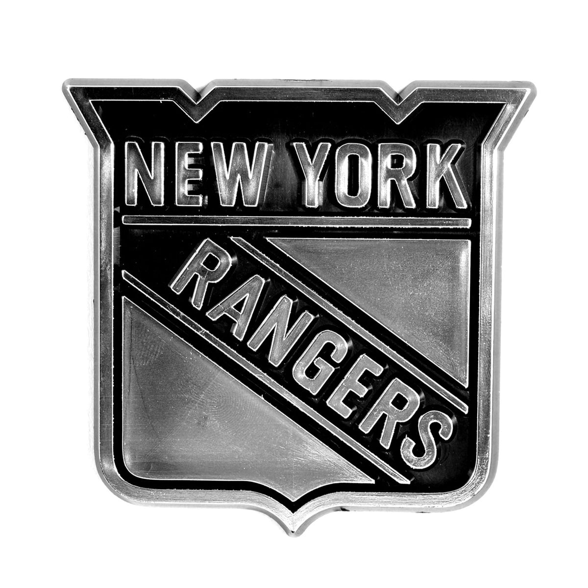 New York Rangers Molded Chrome Plastic Emblem