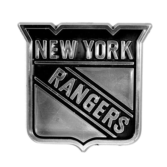 New York Rangers Molded Chrome Plastic Emblem - New York Rangers