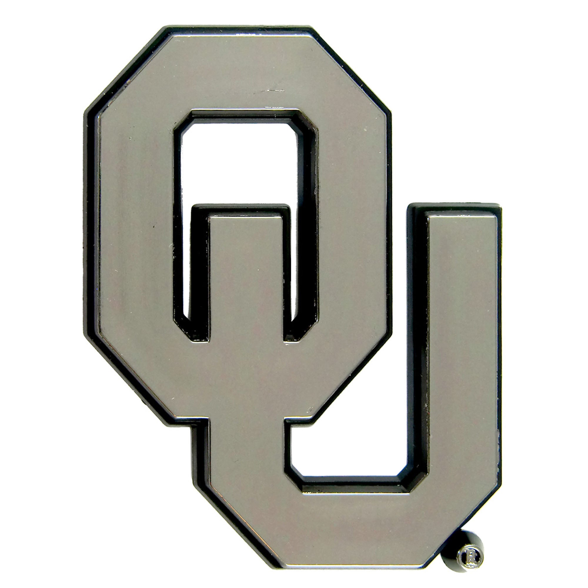 Oklahoma Sooners Molded Chrome Plastic Emblem