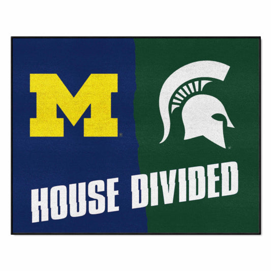 House Divided - Michigan / Michigan State House Divided House Divided Rug - 34 in. x 42.5 in. - House Divided - Michigan / Michigan State