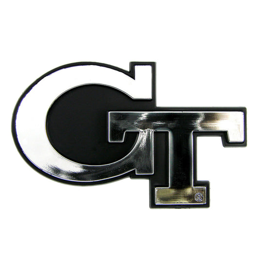 Georgia Tech Yellow Jackets Molded Chrome Plastic Emblem