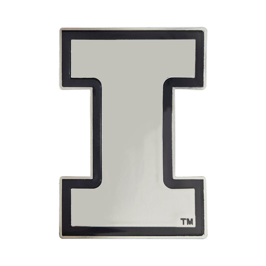 Illinois Illini Molded Chrome Plastic Emblem