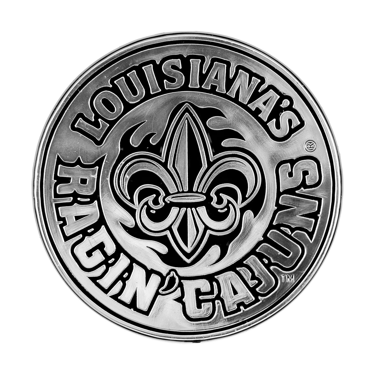 Louisiana-Lafayette Ragin' Cajuns Molded Chrome Plastic Emblem