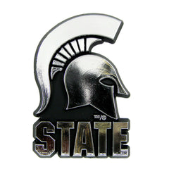 Michigan State Spartans Molded Chrome Plastic Emblem