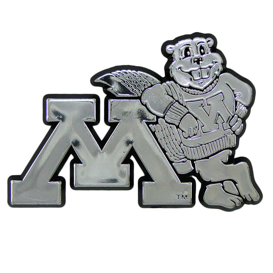 Minnesota Golden Gophers Molded Chrome Plastic Emblem