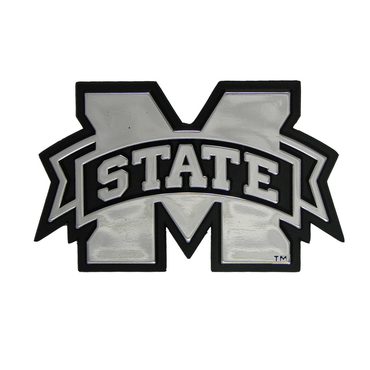 Mississippi State Bulldogs Molded Chrome Plastic Emblem