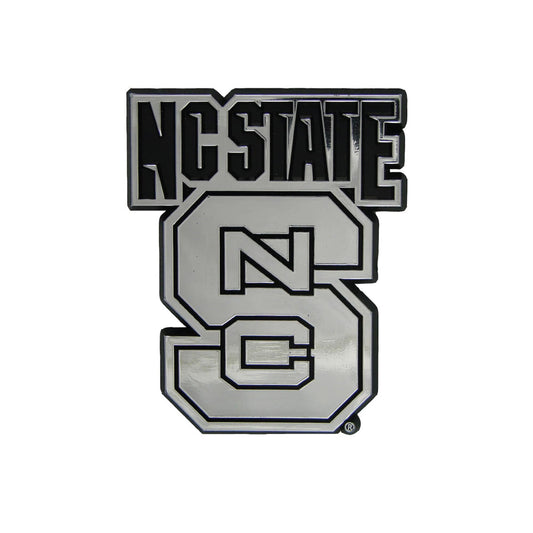 NC State Wolfpack Molded Chrome Plastic Emblem - NC State