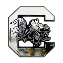 South Carolina Gamecocks Molded Chrome Plastic Emblem