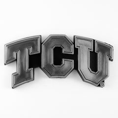 TCU Horned Frogs Molded Chrome Plastic Emblem