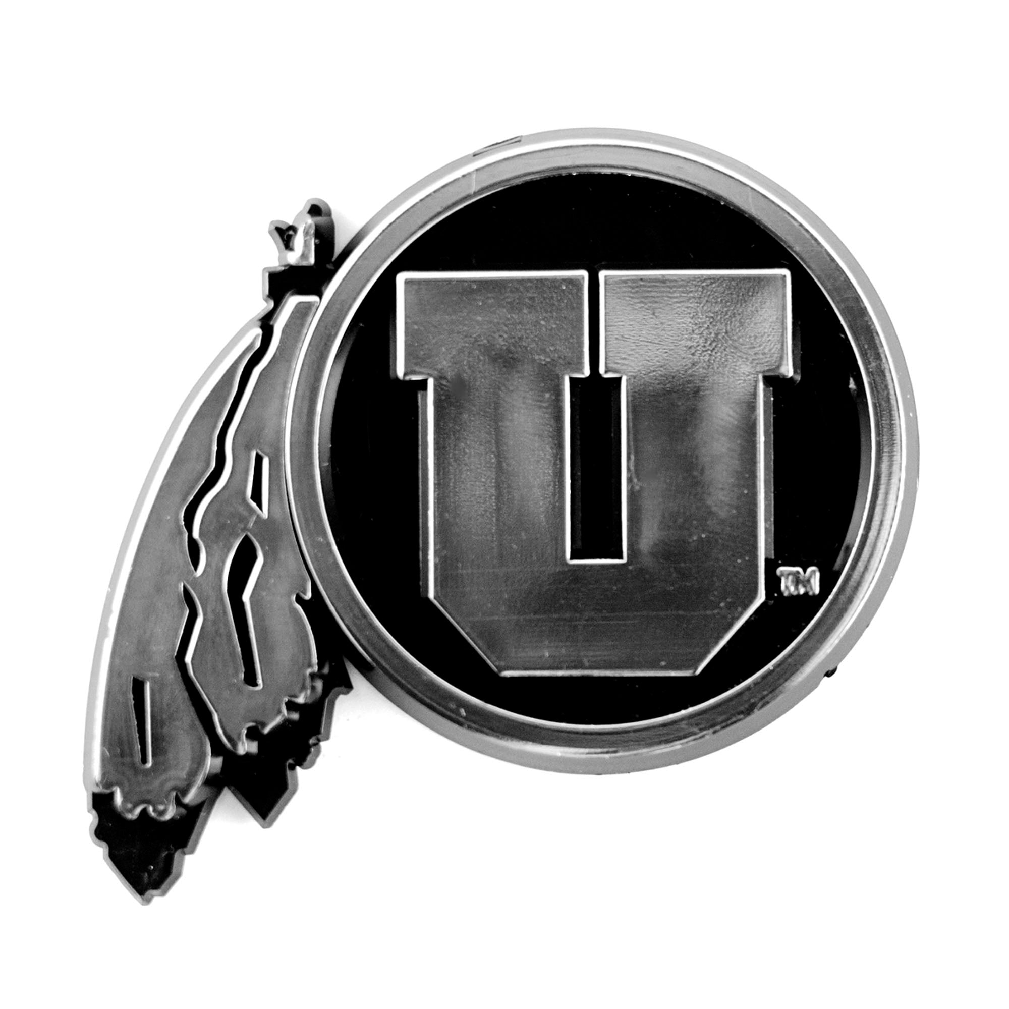 Utah Utes Molded Chrome Plastic Emblem