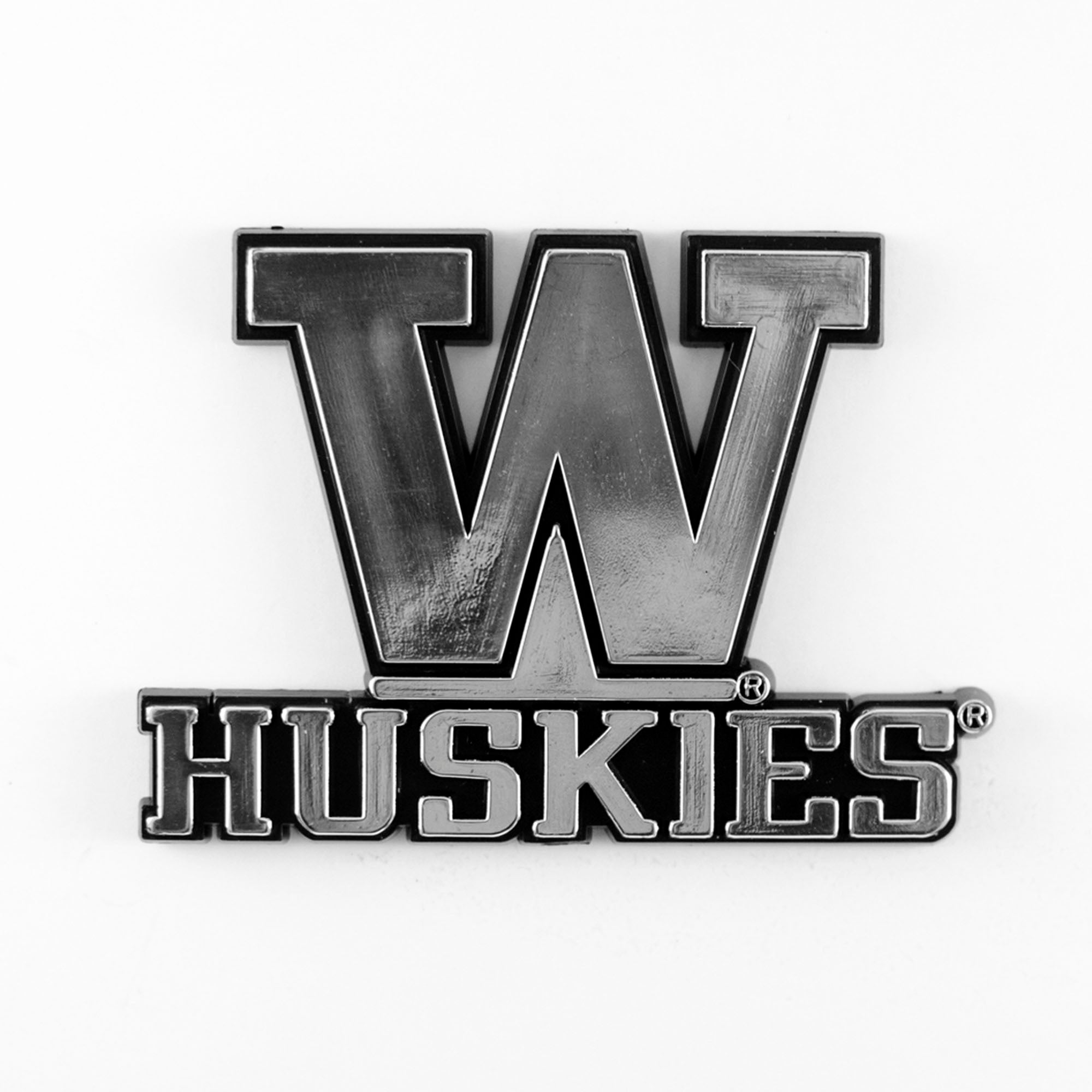 Washington Huskies Molded Chrome Plastic Emblem