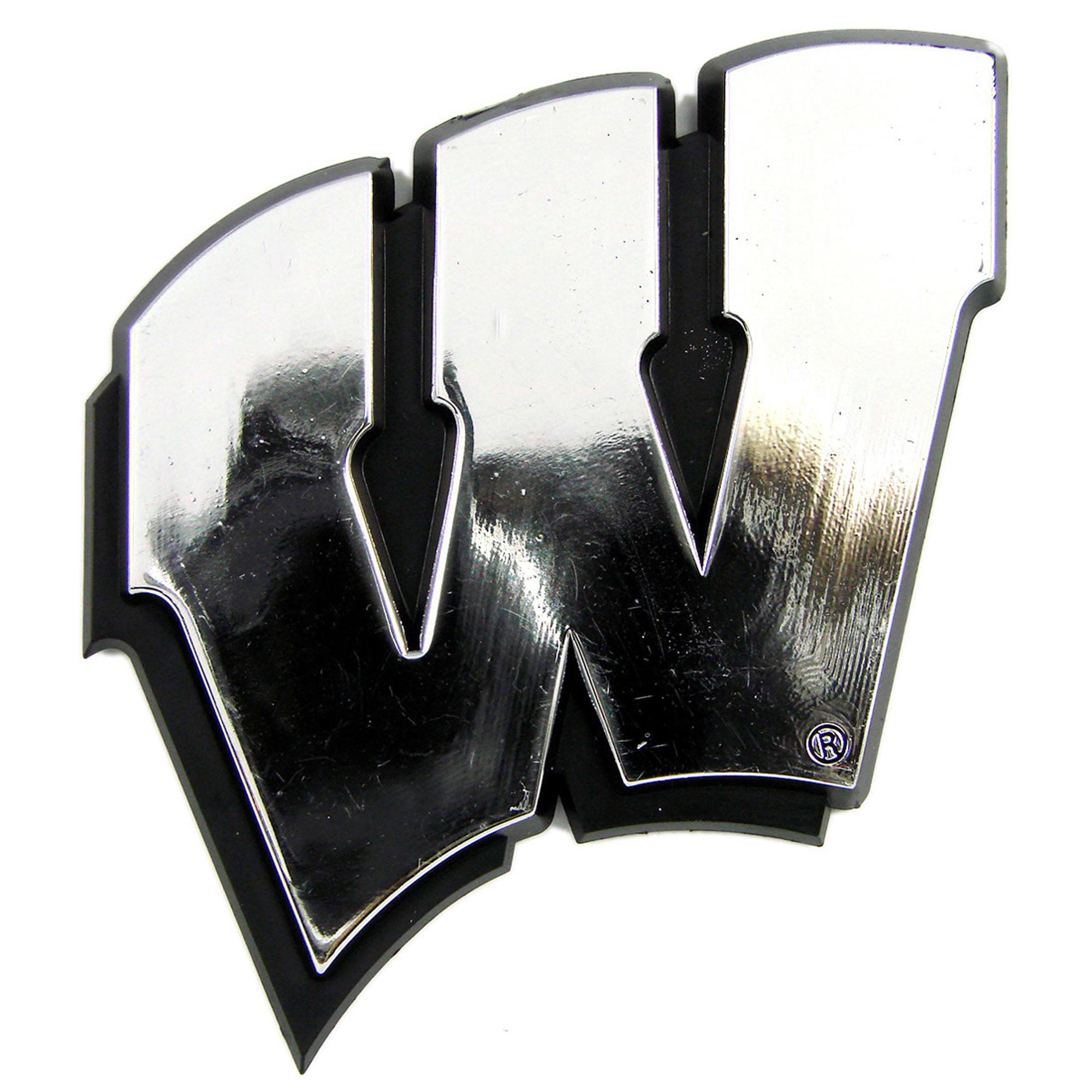 Wisconsin Badgers Molded Chrome Plastic Emblem