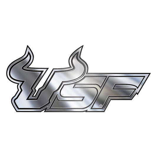 South Florida Bulls Molded Chrome Plastic Emblem