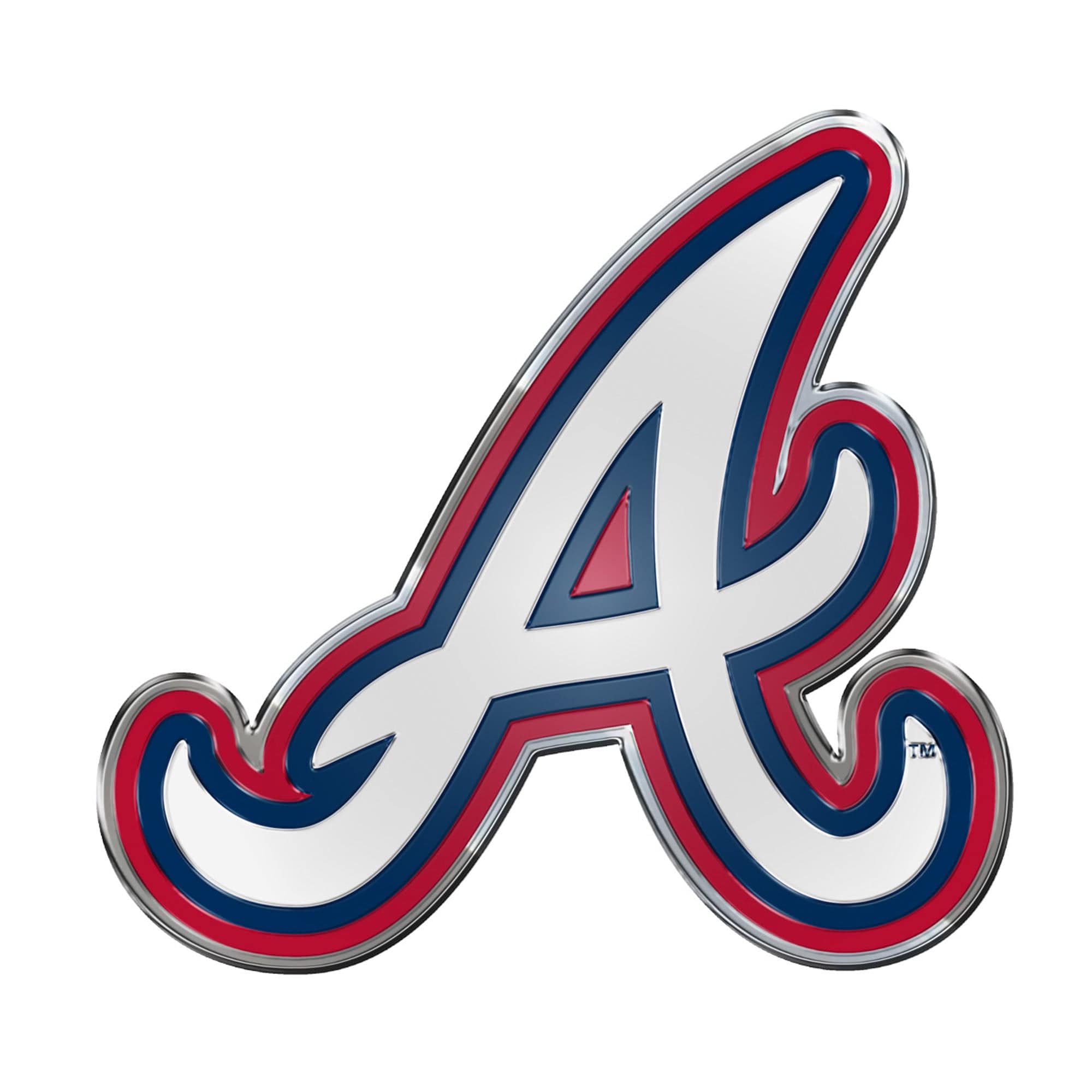 Atlanta Braves Heavy Duty Aluminum Embossed Color Emblem - Atlanta Braves