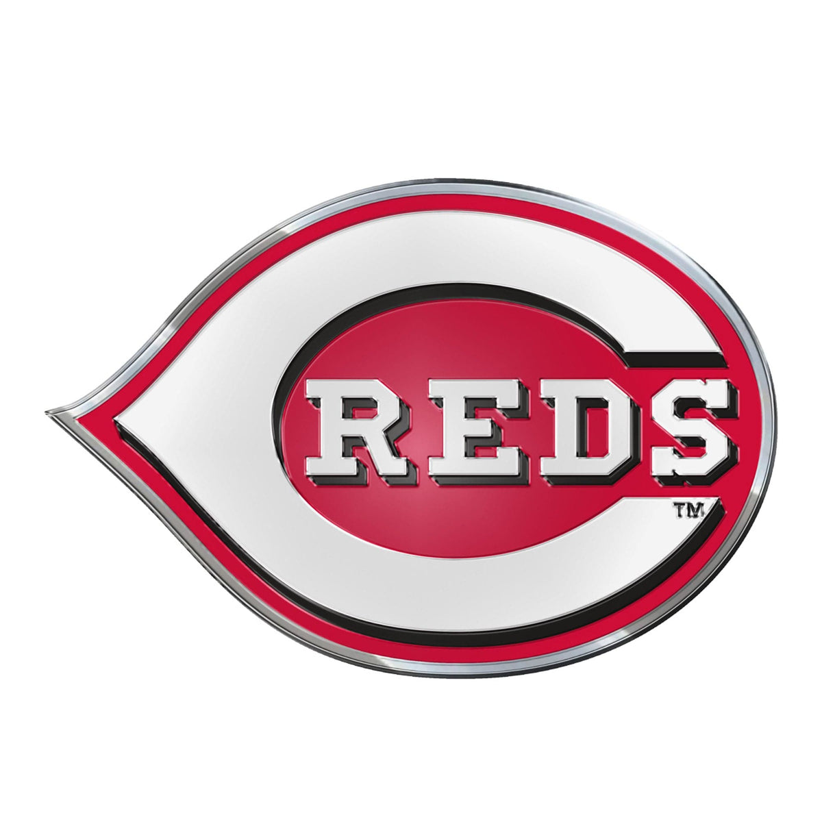 Cincinnati Reds Heavy Duty Aluminum Embossed Color Emblem - Cincinnati Reds