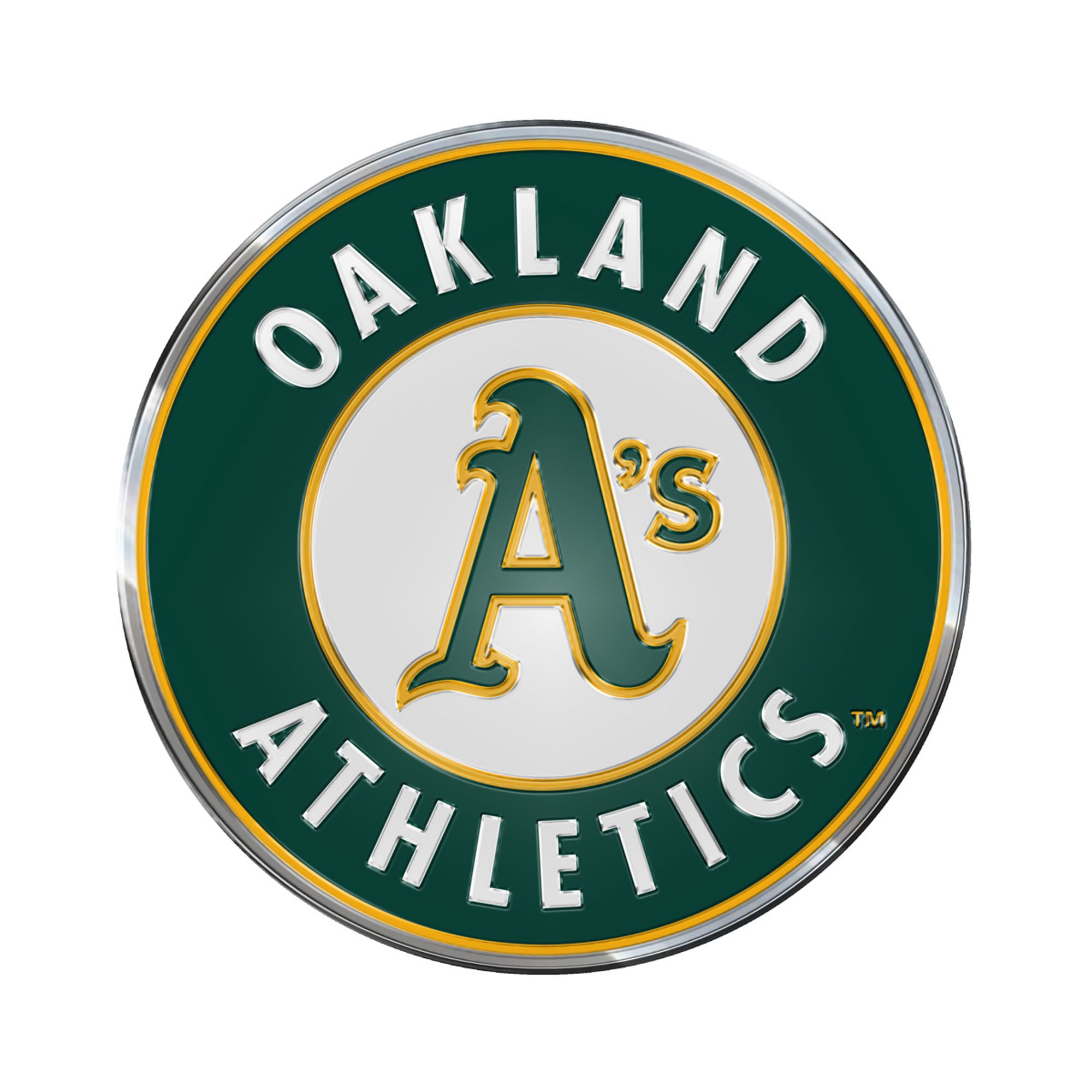 Oakland Athletics Heavy Duty Aluminum Embossed Color Emblem