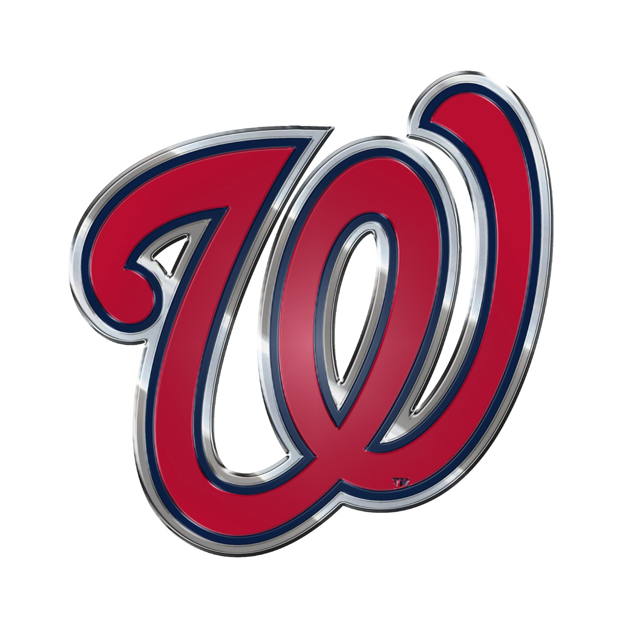 Washington Nationals Heavy Duty Aluminum Embossed Color Emblem