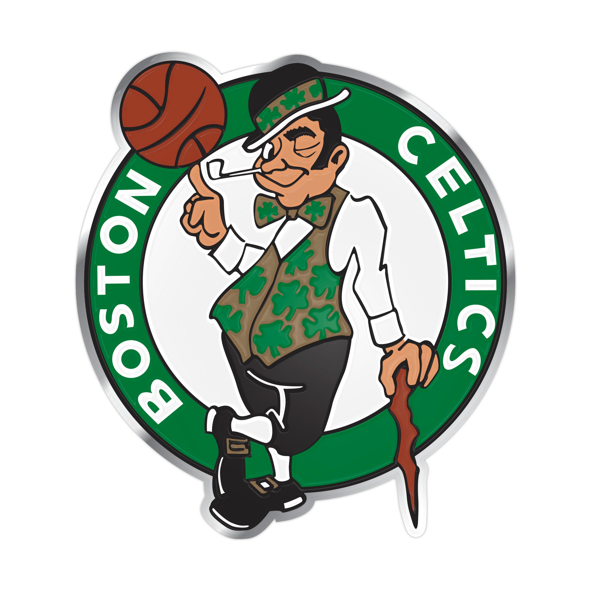 Boston Celtics Heavy Duty Aluminum Embossed Color Emblem - Boston Celtics