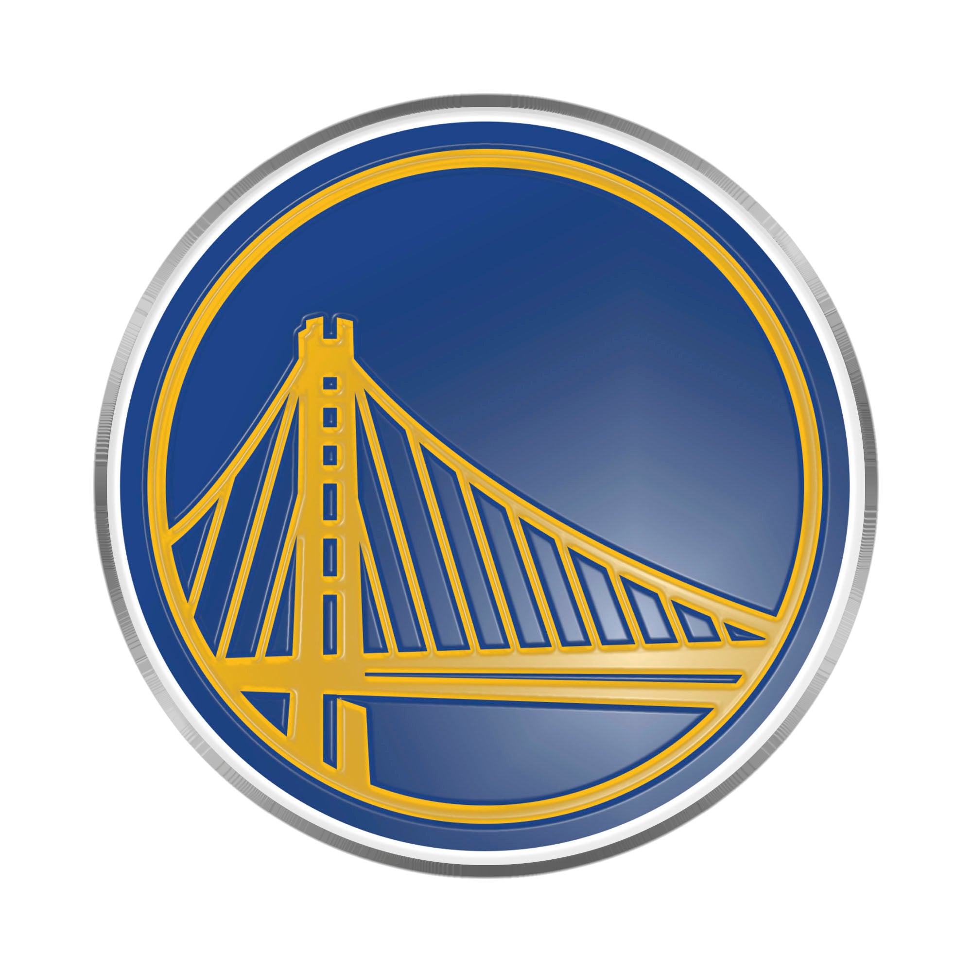 Golden State Warriors Heavy Duty Aluminum Embossed Color Emblem