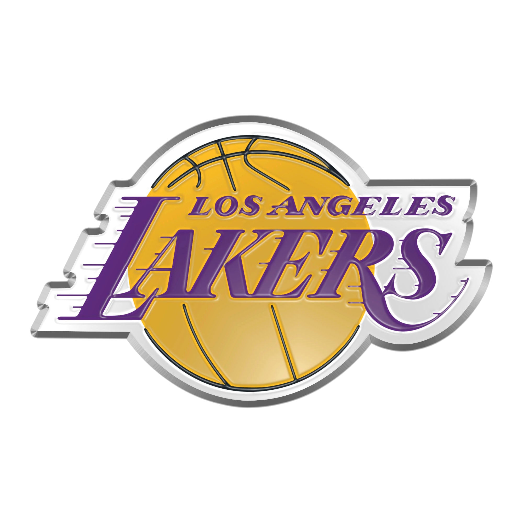 Los Angeles Lakers Heavy Duty Aluminum Embossed Color Emblem