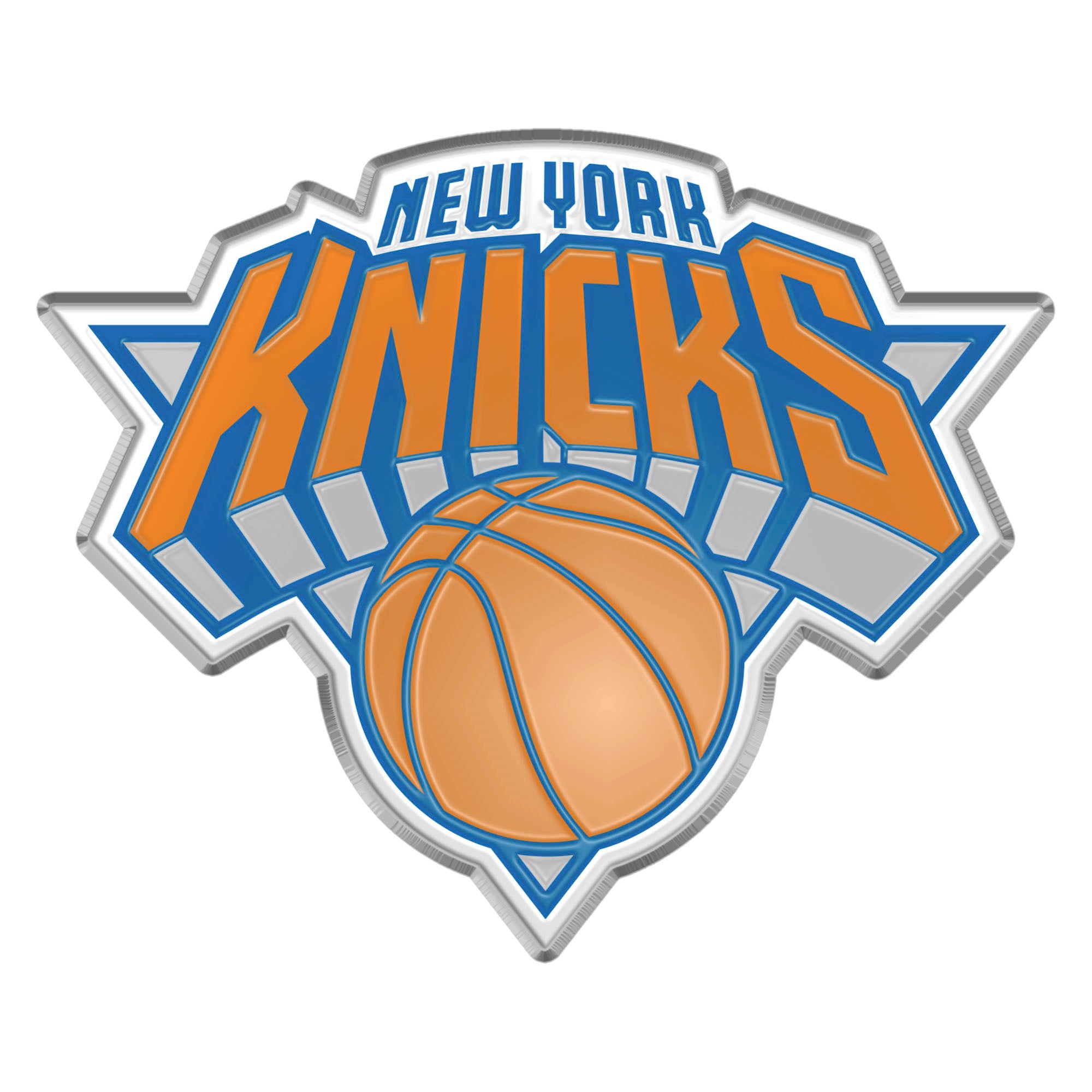 New York Knicks Heavy Duty Aluminum Embossed Color Emblem