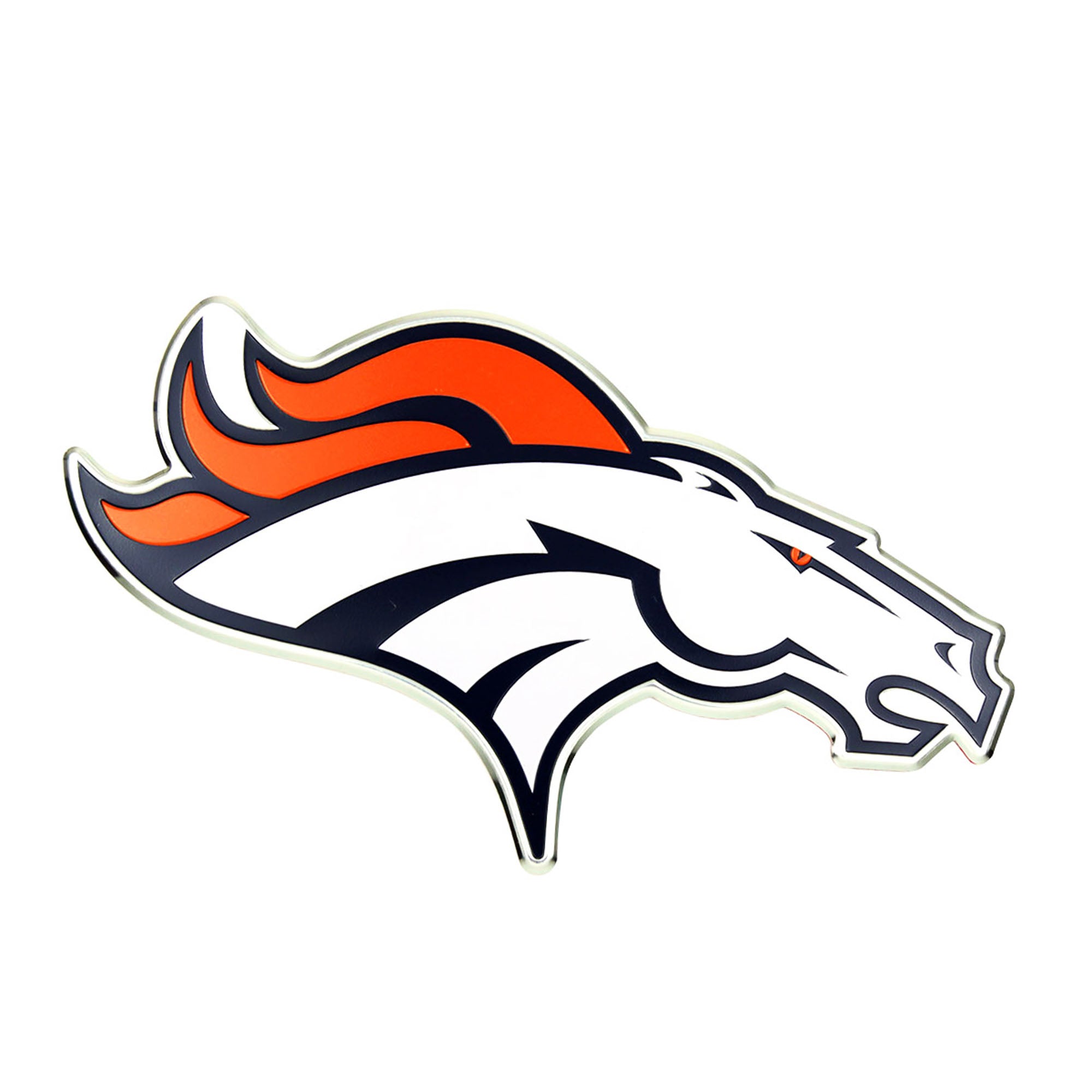 Denver Broncos Heavy Duty Aluminum Embossed Color Emblem