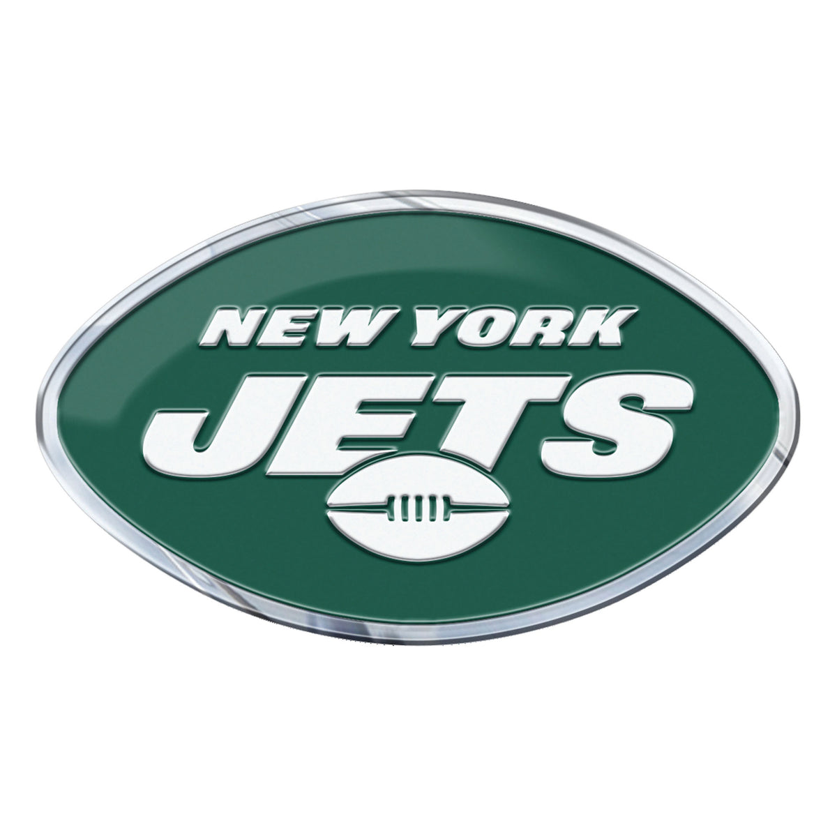 New York Jets Heavy Duty Aluminum Embossed Color Emblem