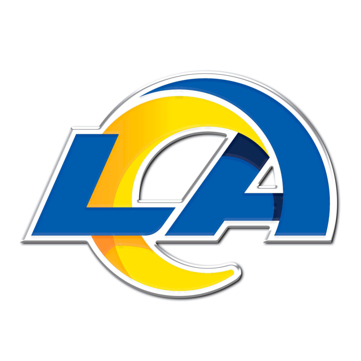 Los Angeles Rams Heavy Duty Aluminum Embossed Color Emblem