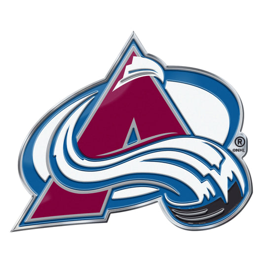 Colorado Avalanche Heavy Duty Aluminum Embossed Color Emblem