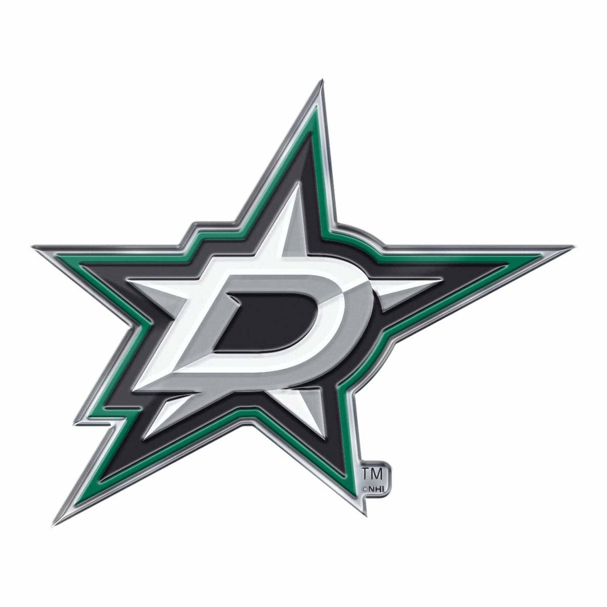 Dallas Stars Heavy Duty Aluminum Embossed Color Emblem