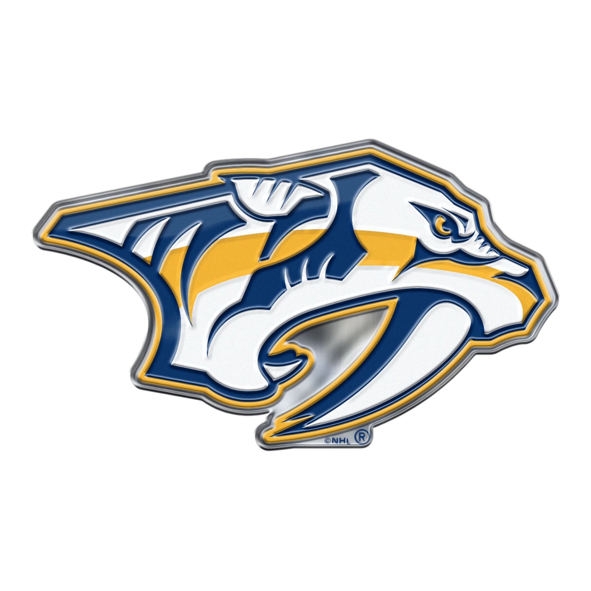 Nashville Predators Heavy Duty Aluminum Embossed Color Emblem