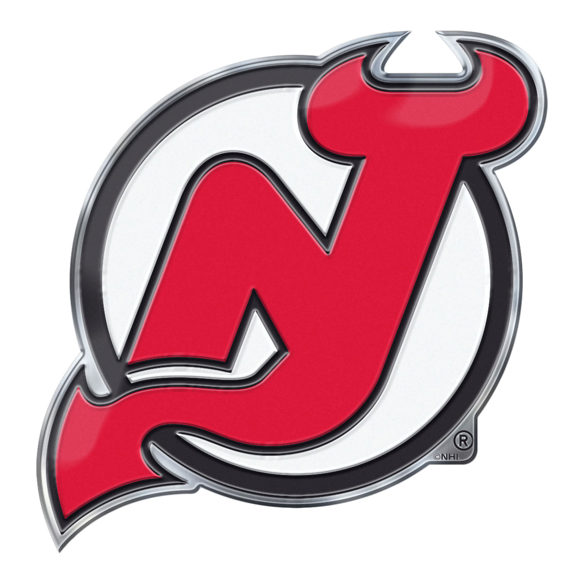 New Jersey Devils Heavy Duty Aluminum Embossed Color Emblem