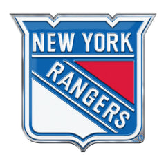 New York Rangers Heavy Duty Aluminum Embossed Color Emblem