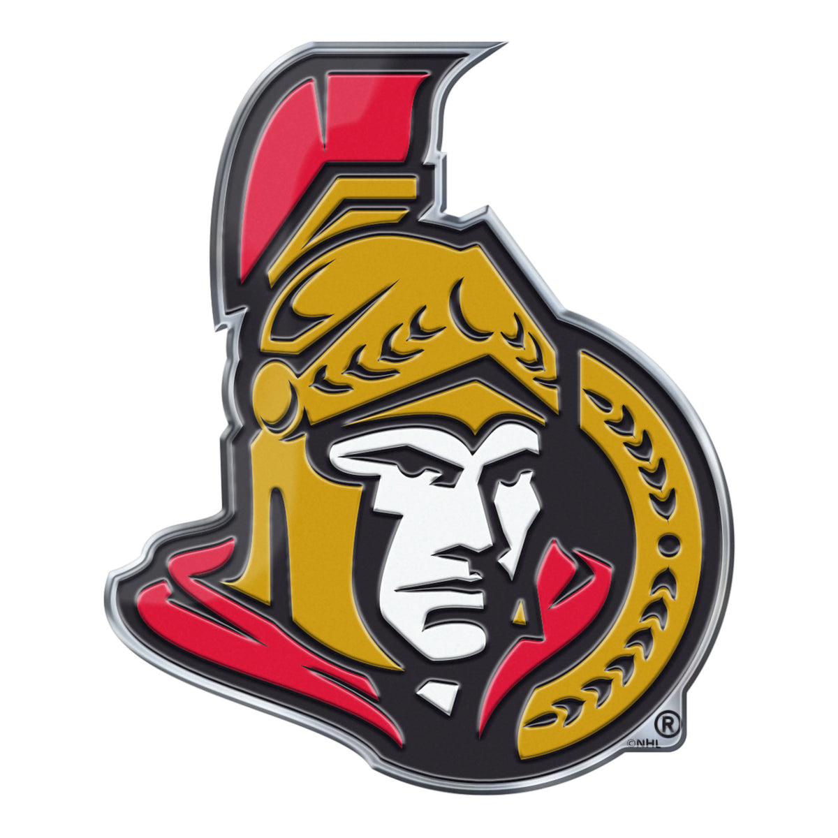 Ottawa Senators Heavy Duty Aluminum Embossed Color Emblem